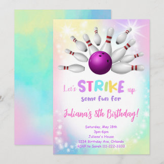 Bowling Birthday Einladung