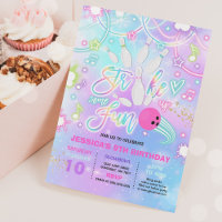 Bowling Birthday Party Gefärbte Krawatte Glow Bowl