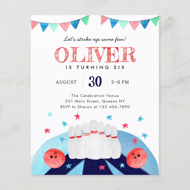 Bowling Birthday Party macht Spaß (Vorderseite)