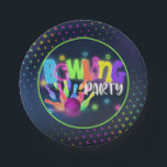 Bowling Birthday Party Paper Plate - Neon Pappteller<br><div class="desc">Perfekt, um den besonderen Bowling Geburtstag zu feiern!</div>