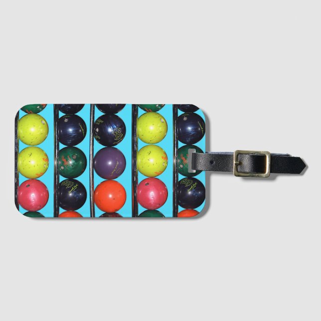 Bowling Blitz Gepäckanhänger (Vorderseite (Horizontal))