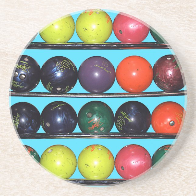 Bowling Blitz Getränkeuntersetzer (Vorne)