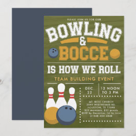 Bowling Bocce Team Community Church Business Einladung