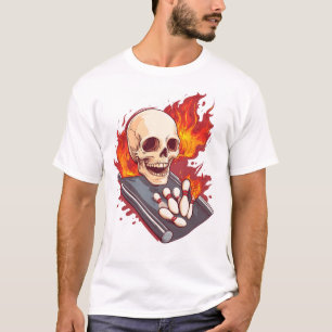 Bowling Bones � Lustiger Sport-Schädel T-Shirt