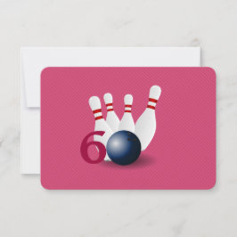 Bowling, Bowler 60. Geburtstag Einladung. Einladung