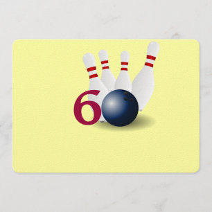 Bowling, bowler Invitation du 60e anniversaire.