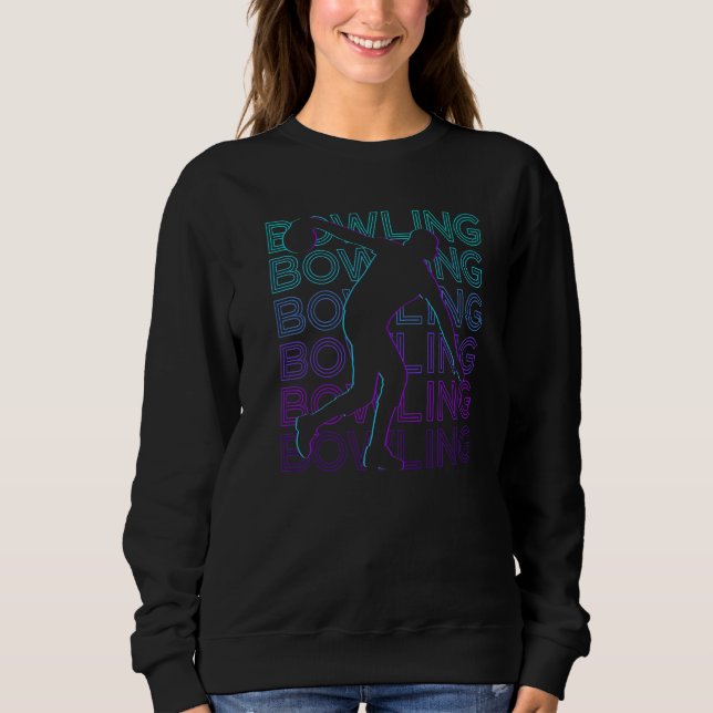 Bowling Bowler Retro Sweatshirt (Vorderseite)