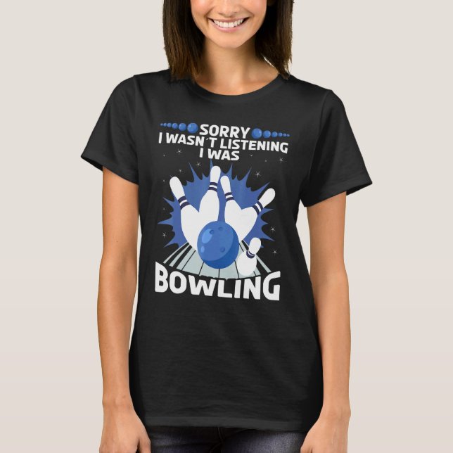 Bowling Bowler spare zehn Buttone T-Shirt (Vorderseite)