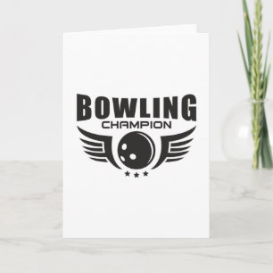 Bowling Bowler Sport Strike Bowl Funny Geschenk Id Karte