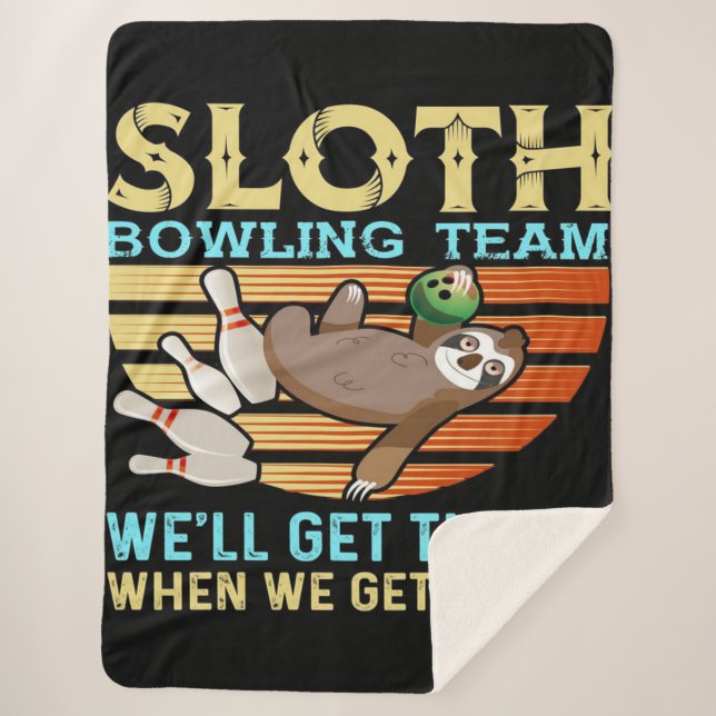Bowling Bowler Strike Bowl Blanket Sherpadecke (Vorderseite)