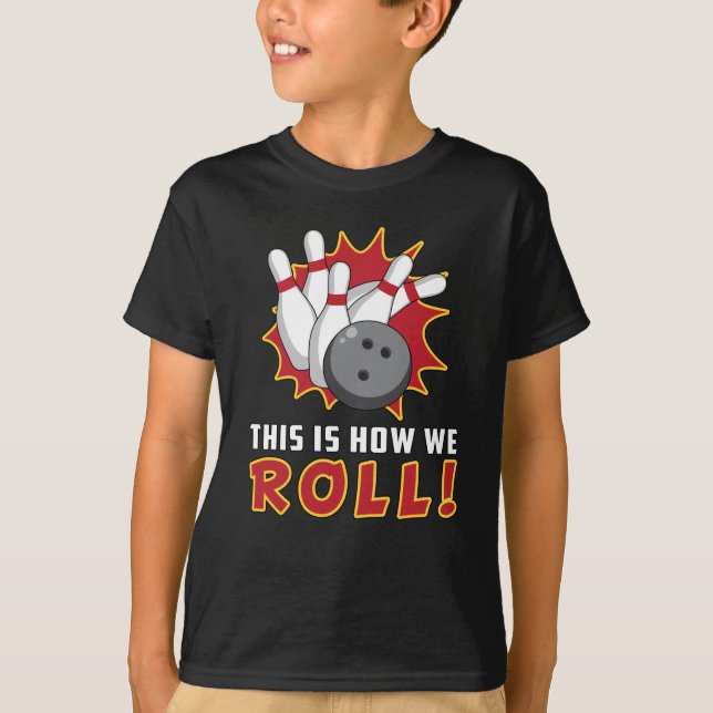 Bowling Bowler Strike Sport Team Bowl Funny Gesche T-Shirt (Vorderseite)
