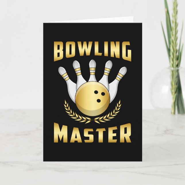 Bowling Bowler Strike Team Bowl Sport Funny Gesche Karte (Vorderseite)