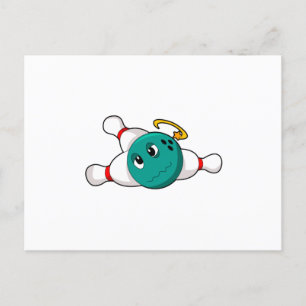 Bowling Bowling ball Bowling Button Postkarte