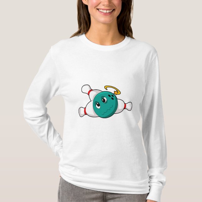 Bowling Bowling ball Bowling Button T-Shirt (Vorderseite)