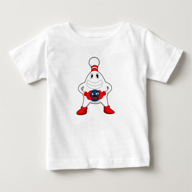 Bowling Bowling Button Bowling Baby T-shirt (Vorderseite)