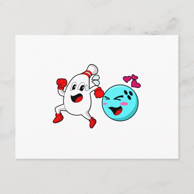 Bowling Bowling Postkarte (Vorderseite)