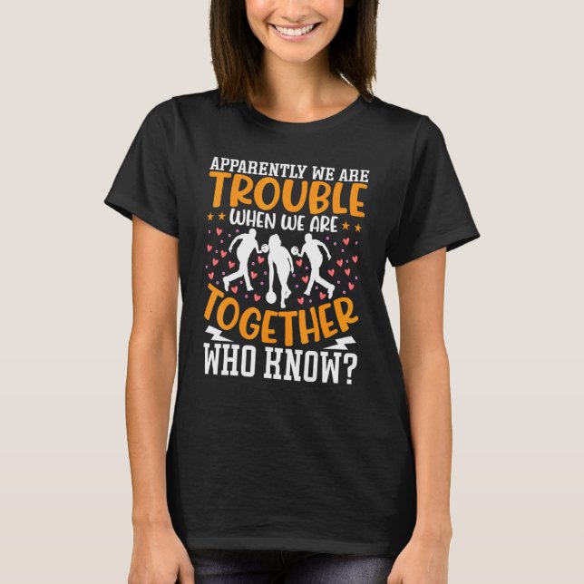 Bowling    Bowlingkugel und Pins Bowlingspieler T-Shirt (Vorderseite)