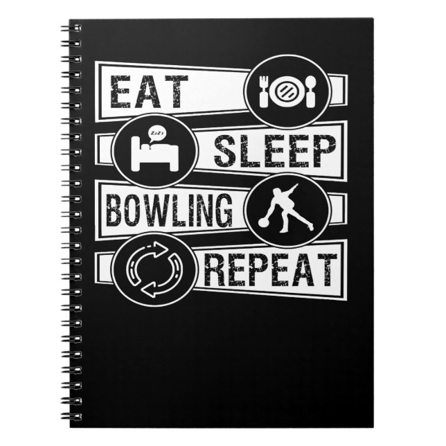 Bowling Bowlingspieler 465 bowler Notizblock (Vorderseite)