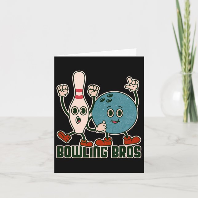 Bowling Bros Team League Alley Byll Bowler - Bowli Karte (Vorderseite)