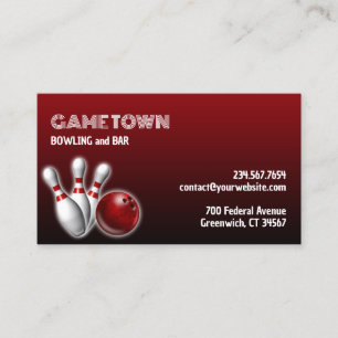 Bowling Business Card Visitenkarte