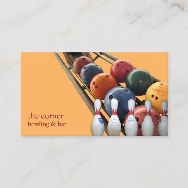 Bowling Business Card Visitenkarte (Vorderseite)