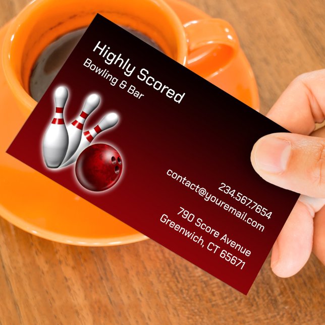 Bowling Business Card Visitenkarte (Von Creator hochgeladen)