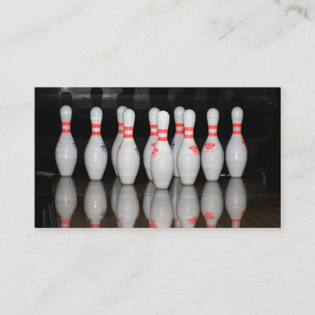 Bowling Business Cards Visitenkarte (Vorderseite)
