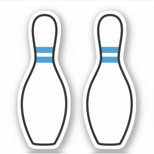 Bowling-Button-Aufkleber Aufkleber (Vorderseite)