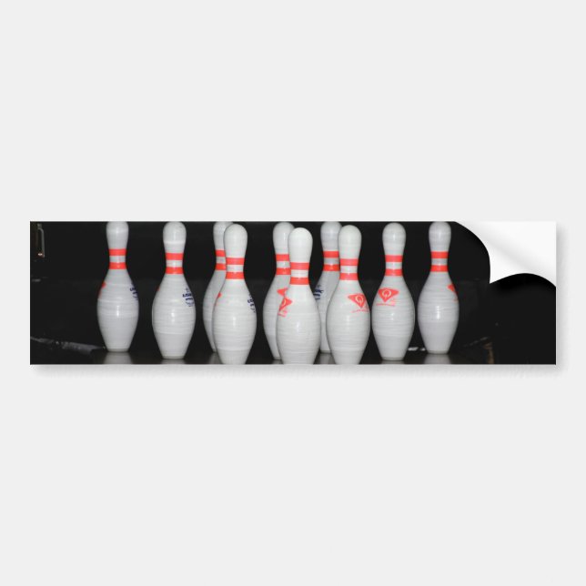 Bowling Button Autoaufkleber (Vorne)