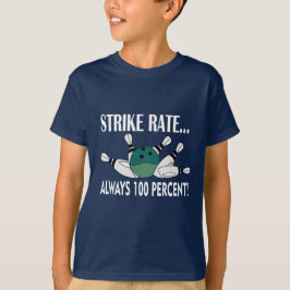 Bowling Button Ball Strike Team Kinder T-Shirt