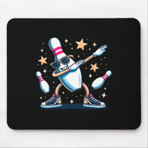 Bowling Button Dabbing Sungles Bowler Player Kinde Mousepad