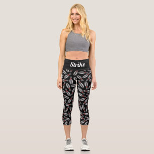 Bowling Button Hochwaisted Capri Leggings