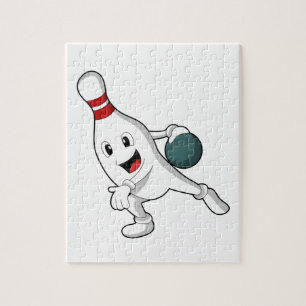 Bowling Button im Bowling mit Bowlingball