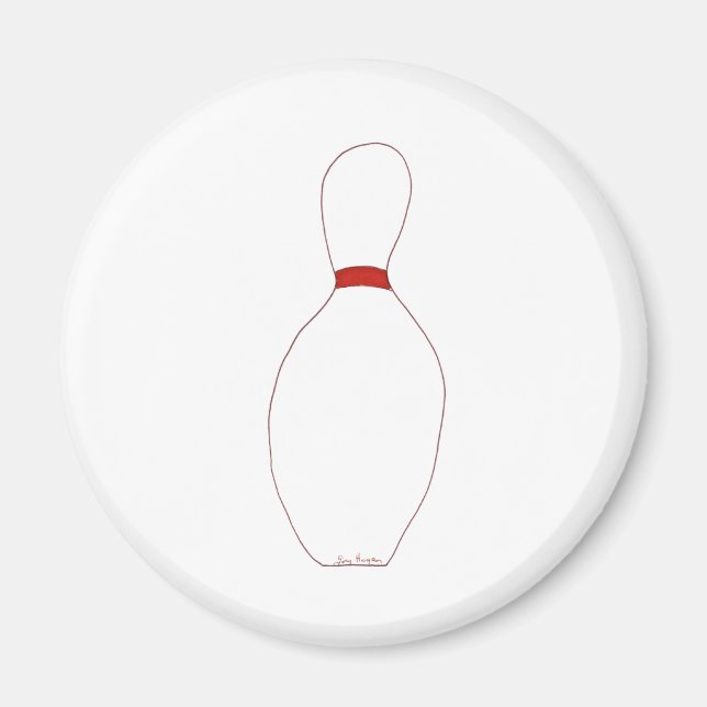 Bowling Button Magnet (Vorne)