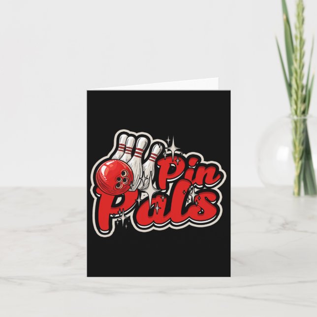 Bowling Button Pals 1 Karte (Vorderseite)