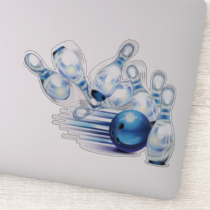 Bowling Button- und Kugelaufkleber Aufkleber