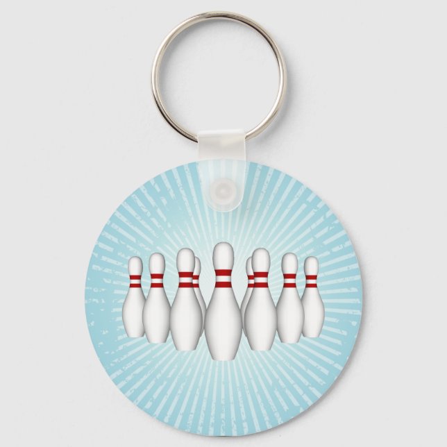 Bowling-Buttone: 3D-Modell: Schlüsselanhänger (Vorderseite)