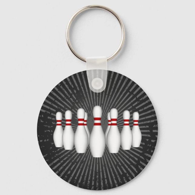 Bowling-Buttone: 3D-Modell: Schlüsselanhänger (Vorderseite)