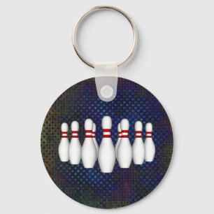 Bowling-Buttone: 3D-Modell: Schlüsselanhänger