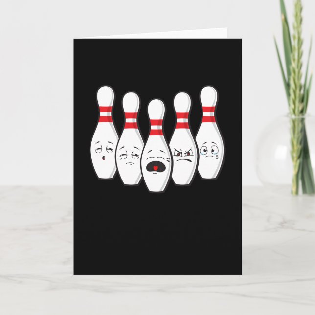 Bowling Buttone Bowling Bowler Sports Karte (Vorderseite)