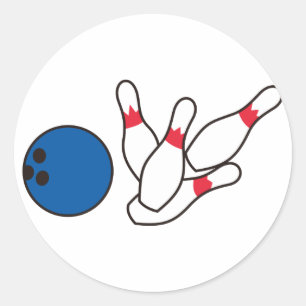 Bowling Buttone Runder Aufkleber