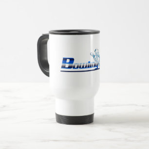 Bowling Buttone und Ball Reisebecher
