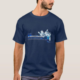 Bowling Buttone und Ball T-Shirt