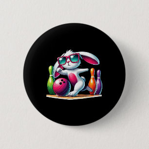 Bowling Byll und Pins Hasenohren Ostereier suchen Button