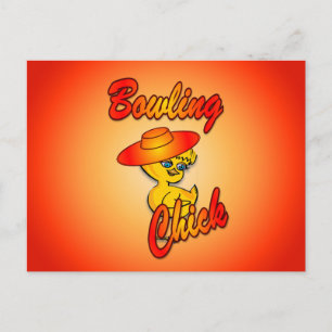 Bowling Chick #5 Postkarte