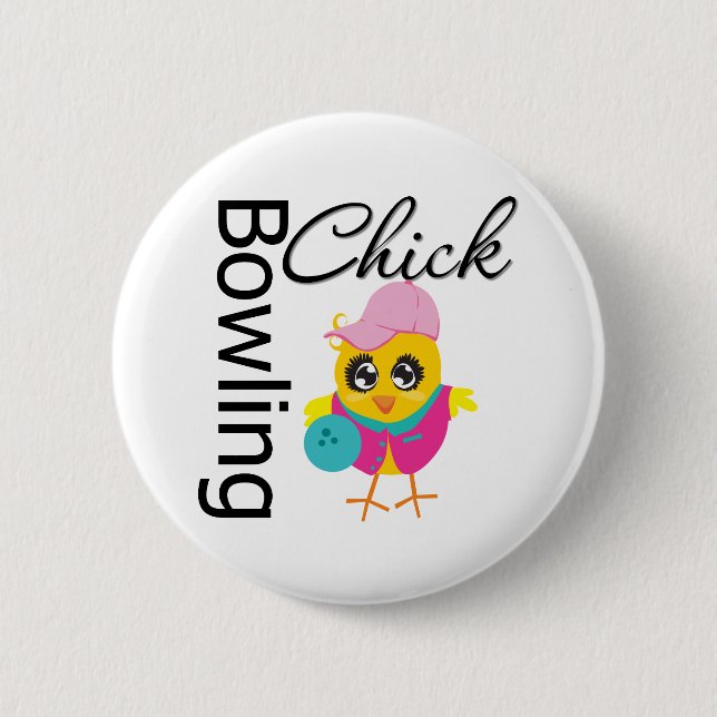 Bowling Chick Button (Vorderseite)