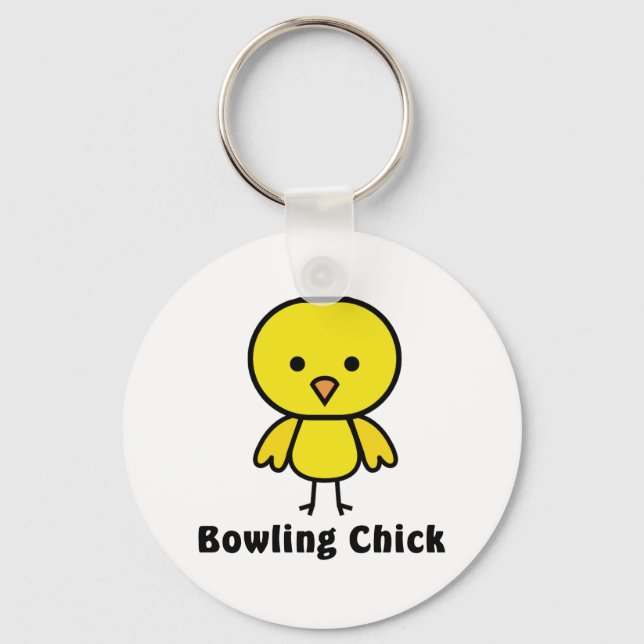 Bowling Chick Gear Schlüsselanhänger (Vorderseite)