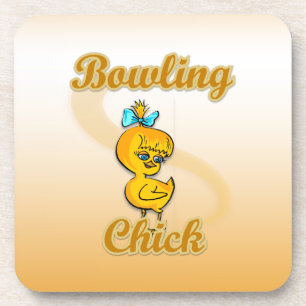 Bowling Chick Getränkeuntersetzer