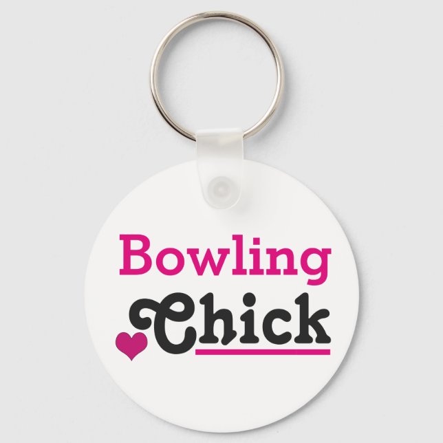 Bowling Chick Schlüsselanhänger (Vorderseite)