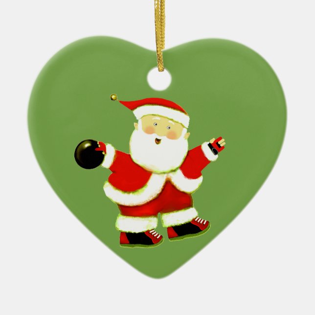 Bowling Christmas Collectible Keramik Ornament (Vorne)